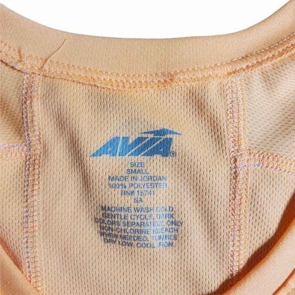 Avia Orange and White V Neck Short Sleeve Athletic T Shirt sz S - Picture 8 of 8